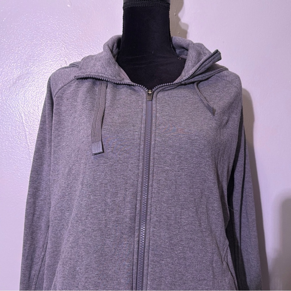 Athleta Triumph Hoodie Sweatshirt Womens Light Fog Grey - Picture 3 of 14